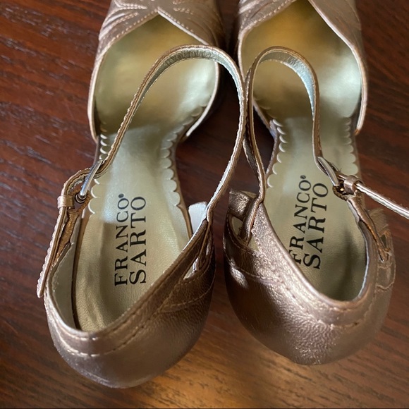 Franco Sarto Bronze Mary Jane Heels size 8 - Picture 7 of 12